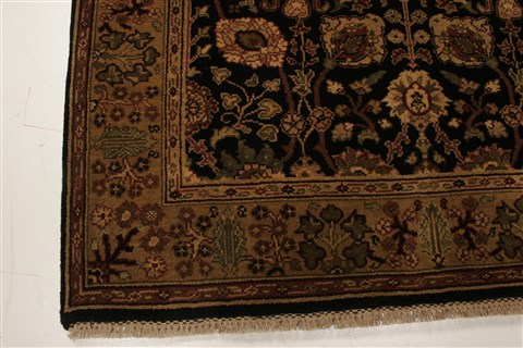 Agra Black Hand Knotted 42 X 60 Area Rug 250-21903 Image 14