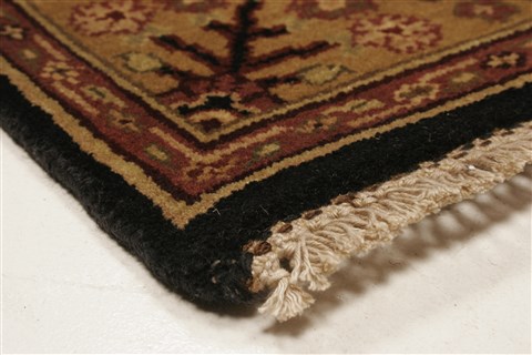 Agra Black Hand Knotted 42 X 60 Area Rug 250-21903 Image 15