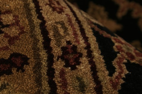 Agra Black Hand Knotted 42 X 60 Area Rug 250-21903 Image 4