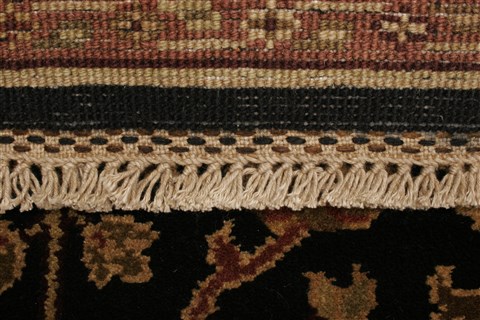 Agra Black Hand Knotted 42 X 60 Area Rug 250-21903 Image 9
