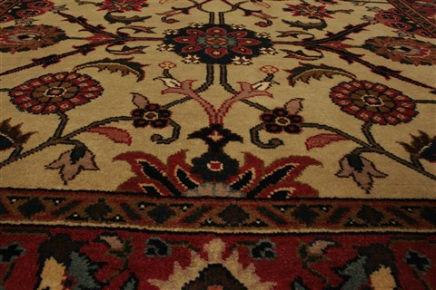 Agra Beige Hand Knotted 41 X 711 Area Rug 250-21905 Image 12