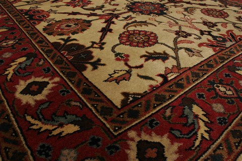 Agra Beige Hand Knotted 41 X 711 Area Rug 250-21905 Image 13