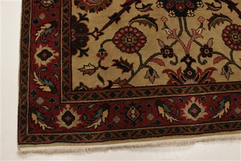 Agra Beige Hand Knotted 41 X 711 Area Rug 250-21905 Image 16