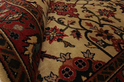 Agra Beige Hand Knotted 41 X 711 Area Rug 250-21905 Image 5