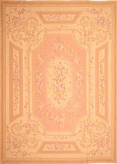 Aubusson Beige Flat Woven 9'10" X 13'4"  Area Rug 100-21906