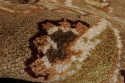 Agra Beige Hand Knotted 40 X 60 Area Rug 250-21907 Image 1