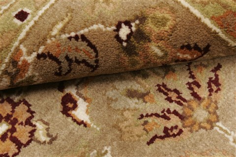 Agra Beige Hand Knotted 40 X 60 Area Rug 250-21907 Image 8