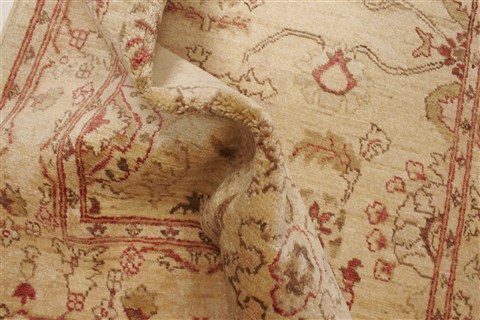 Pishavar Beige Hand Knotted 39 X 58 Area Rug 250-21908 Image 5