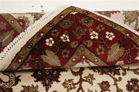 Agra Beige Hand Knotted 311 X 60 Area Rug 250-21914 Image 6