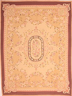 Aubusson Beige Flat Woven 8'0" X 10'5"  Area Rug 100-21917