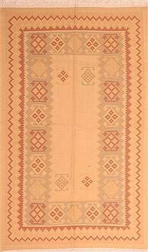 Kilim Yellow Flat Woven 5'1" X 8'2"  Area Rug 100-21919