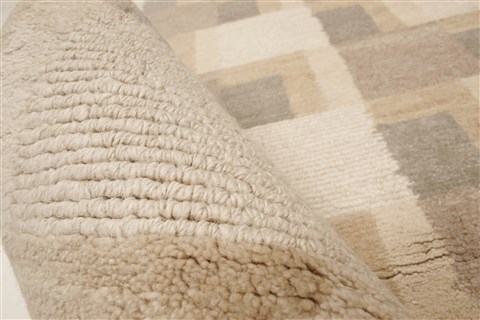 Modern Beige Hand Knotted 40 X 60 Area Rug 250-21925 Image 10