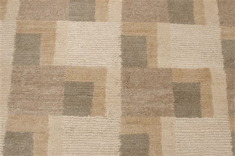 Modern Beige Hand Knotted 40 X 60 Area Rug 250-21925 Image 14