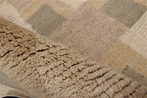 Modern Beige Hand Knotted 40 X 60 Area Rug 250-21925 Image 1
