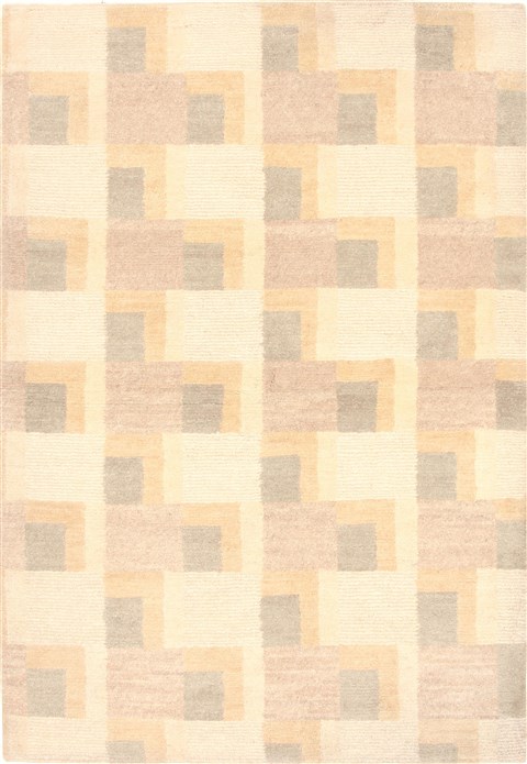 Modern Beige Hand Knotted 40 X 60 Area Rug 250-21925 Image 0
