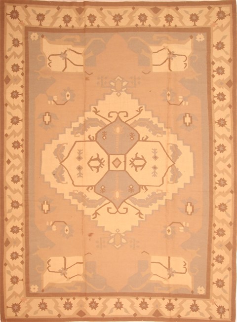 Kilim Yellow Flat Woven 87 X 119 Area Rug 100-21935 Image 0