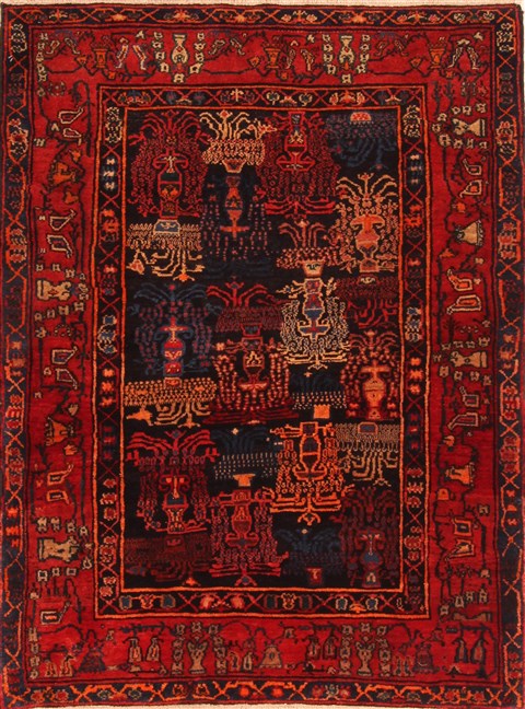 Sanandaj Red Hand Knotted 41 X 56 Area Rug 100-21945 Image 0