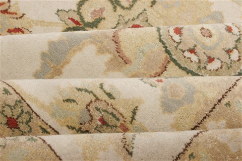 Chobi Beige Hand Knotted 83 X 107 Area Rug 250-21956 Image 10