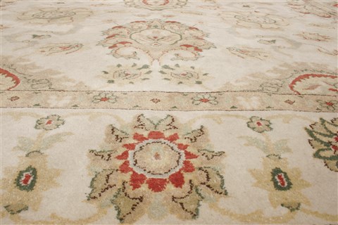 Chobi Beige Hand Knotted 83 X 107 Area Rug 250-21956 Image 15