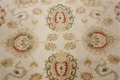 Chobi Beige Hand Knotted 83 X 107 Area Rug 250-21956 Image 18
