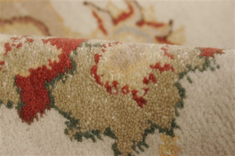 Chobi Beige Hand Knotted 83 X 107 Area Rug 250-21956 Image 1