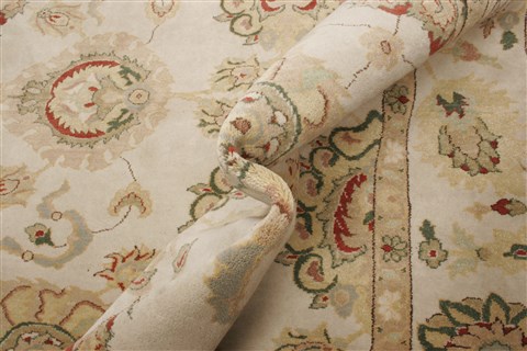 Chobi Beige Hand Knotted 83 X 107 Area Rug 250-21956 Image 5