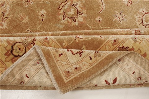Pishavar Brown Hand Knotted 70 X 88 Area Rug 250-21958 Image 11