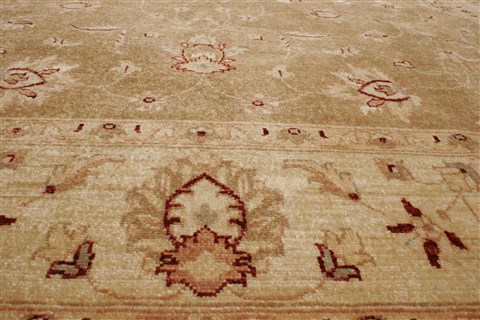 Pishavar Brown Hand Knotted 70 X 88 Area Rug 250-21958 Image 14