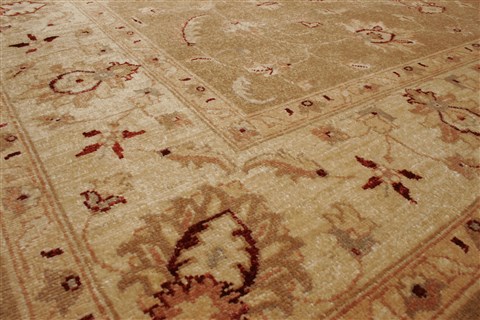 Pishavar Brown Hand Knotted 70 X 88 Area Rug 250-21958 Image 15