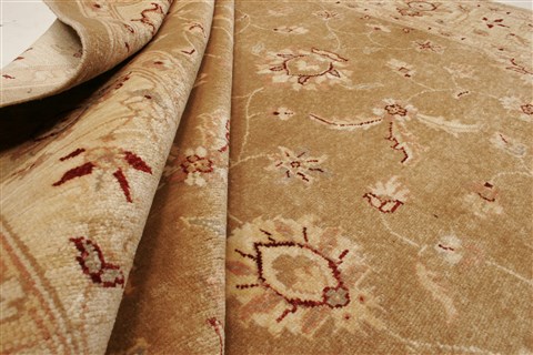Pishavar Brown Hand Knotted 70 X 88 Area Rug 250-21958 Image 7