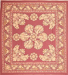 Aubusson Purple Square Flat Woven 9'10" X 10'5"  Area Rug 100-21963