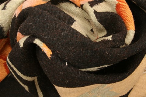 Kilim Black Flat Woven 99 X 131 Area Rug 100-21964 Image 3