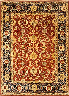 Indian Arak Brown Rectangle 8x10 ft Wool Carpet 21967