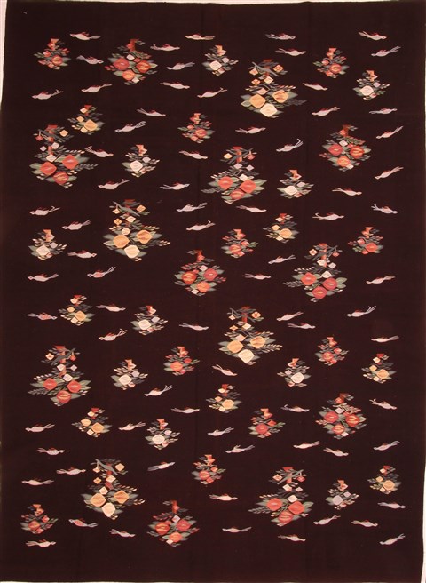 Kilim Black Flat Woven 91 X 122 Area Rug 100-21977 Image 0