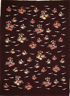 Kilim Black Flat Woven 9'1" X 12'2"  Area Rug 100-21977