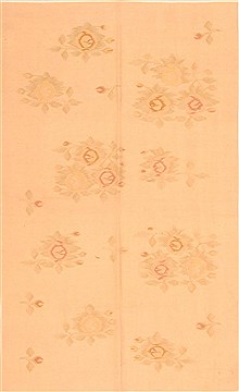Romania Kilim Yellow Rectangle 4x6 ft Wool Carpet 21980