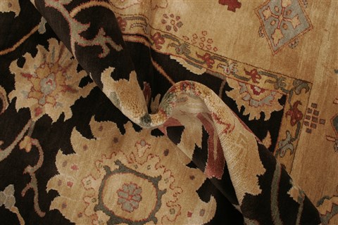 Chobi Black Hand Knotted 69 X 100 Area Rug 250-21981 Image 4