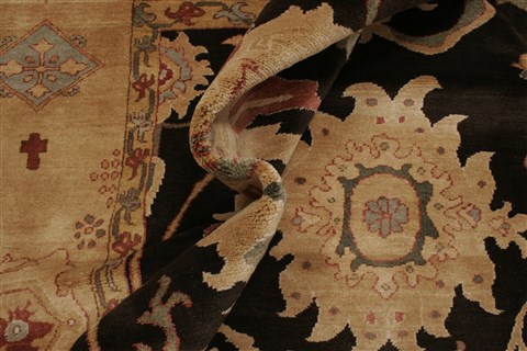 Chobi Black Hand Knotted 69 X 100 Area Rug 250-21981 Image 5