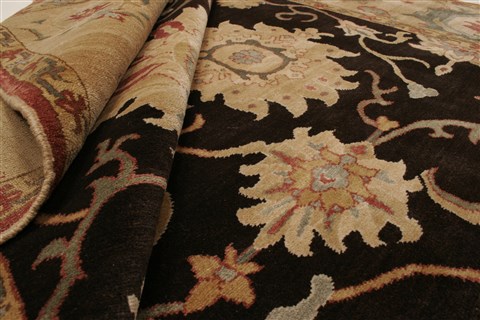 Chobi Black Hand Knotted 69 X 100 Area Rug 250-21981 Image 6
