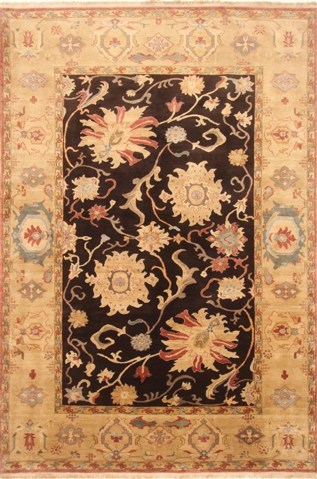 Chobi Black Hand Knotted 69 X 100 Area Rug 250-21981 Image 0