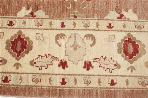 Pishavar Brown Hand Knotted 711 X 102 Area Rug 250-21984 Image 16