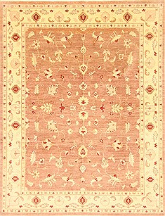 Pakistani Pishavar Brown Rectangle 8x10 ft Wool Carpet 21984