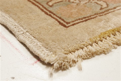 Pishavar Beige Hand Knotted 86 X 105 Area Rug 250-21986 Image 18
