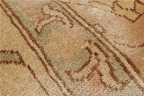 Pishavar Beige Hand Knotted 86 X 105 Area Rug 250-21986 Image 1