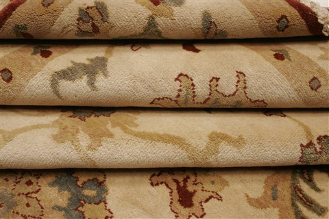Chobi Beige Hand Knotted 84 X 97 Area Rug 250-21988 Image 10