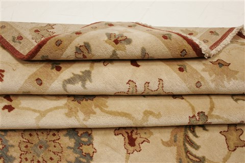 Chobi Beige Hand Knotted 84 X 97 Area Rug 250-21988 Image 11