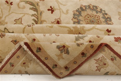 Chobi Beige Hand Knotted 84 X 97 Area Rug 250-21988 Image 13