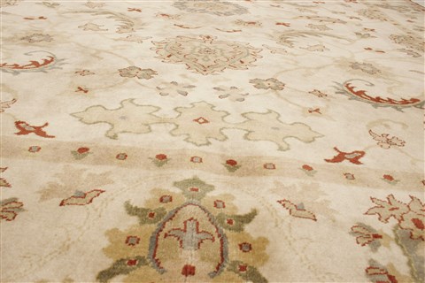 Chobi Beige Hand Knotted 84 X 97 Area Rug 250-21988 Image 16