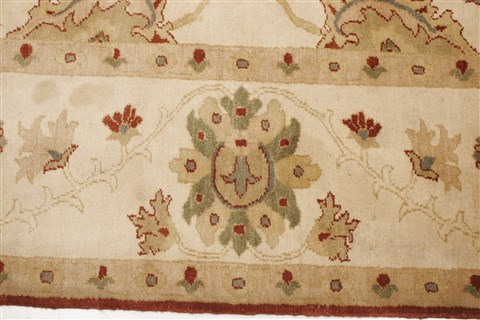 Chobi Beige Hand Knotted 84 X 97 Area Rug 250-21988 Image 18