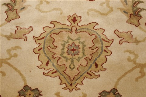 Chobi Beige Hand Knotted 84 X 97 Area Rug 250-21988 Image 1